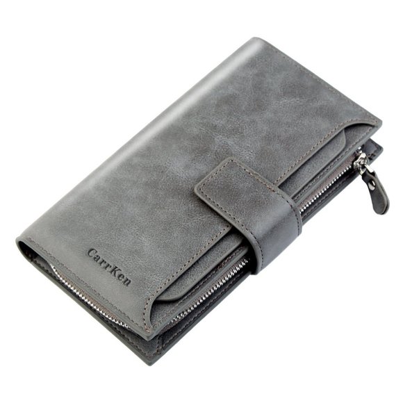 Men's long zipper wallet